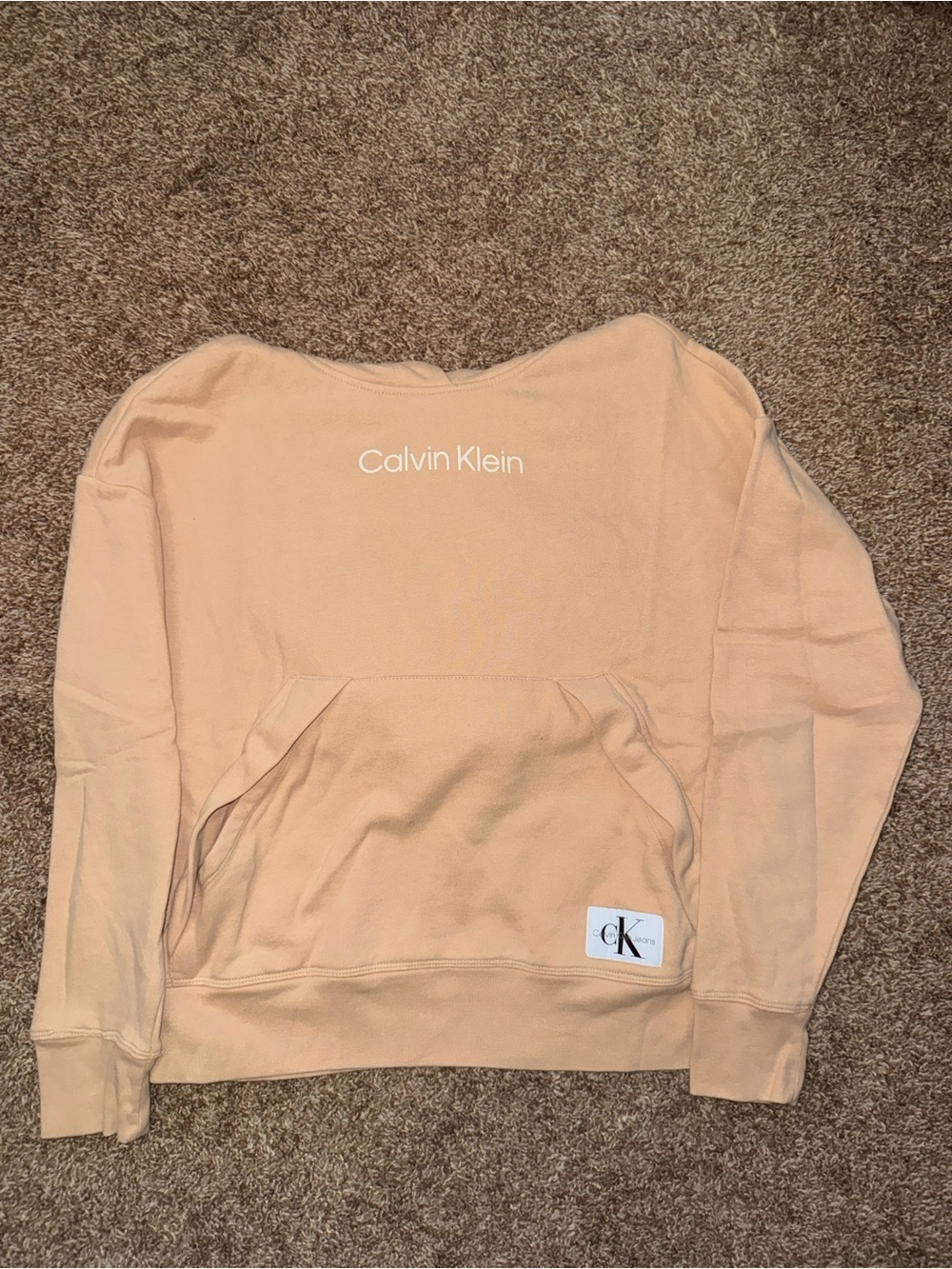 Calvin Klein Jeans Men's Crewneck Sweatshirt in Soft Peach
